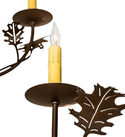 Oak Leaf 15 Light 72" Wide Taper Candle Style Chandelier