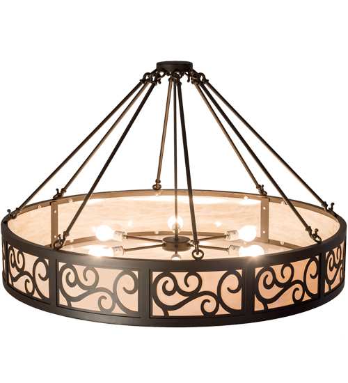 Dean 6 Light 48" Wide Semi-Flush Drum Ceiling Fixture