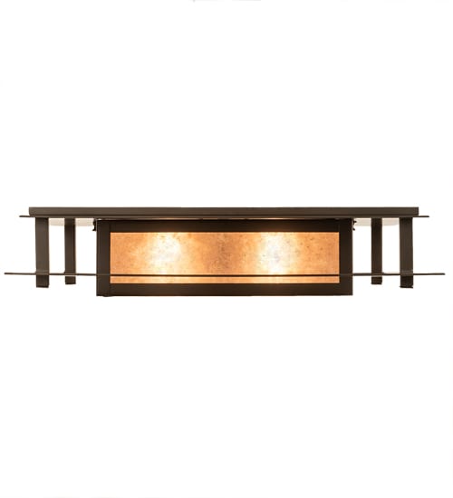 Quezon 4 Light 34" Wide Flush Mount Square Ceiling Fixture - Timeless Bronze Finish