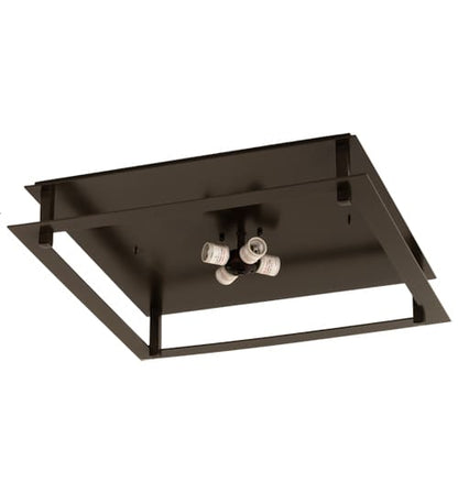 Quezon 4 Light 34" Wide Flush Mount Square Ceiling Fixture - Timeless Bronze Finish
