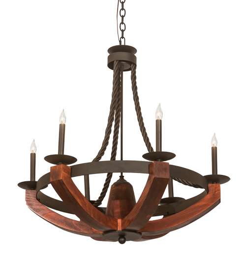 Doyle 6 Light 34" Wide Taper Candle Style Chandelier
