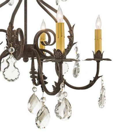Chantilly 5 Light 24" Wide Crystal Candle Style Chandelier