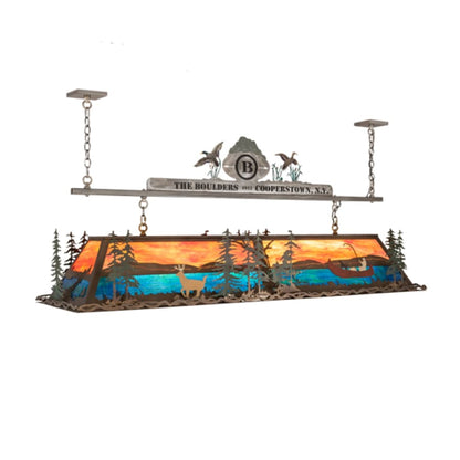 Meyda Tiffany 9 Light 72" Wide Billiard Linear Pendant
