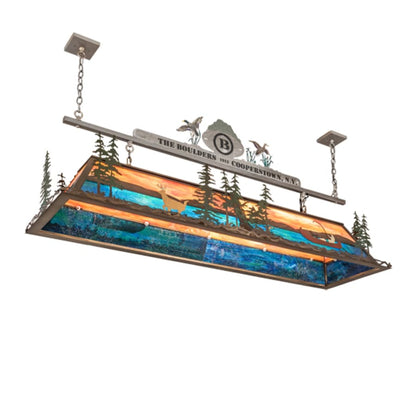 Meyda Tiffany 9 Light 72" Wide Billiard Linear Pendant