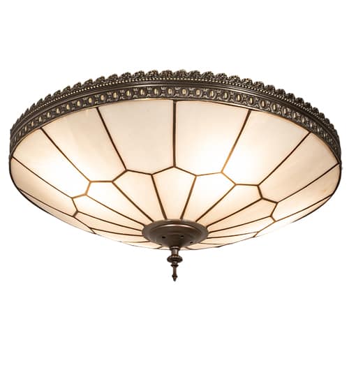 Vincent Honeycomb 4 Light 21" Wide Semi-Flush Bowl Ceiling Fixture with Clear, Frosted Glass Shade - Mahogany Bronze Finish