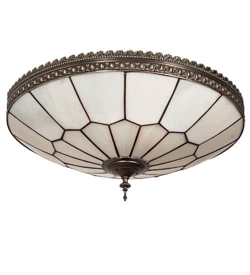 Vincent Honeycomb 4 Light 21" Wide Semi-Flush Bowl Ceiling Fixture with Clear, Frosted Glass Shade - Mahogany Bronze Finish