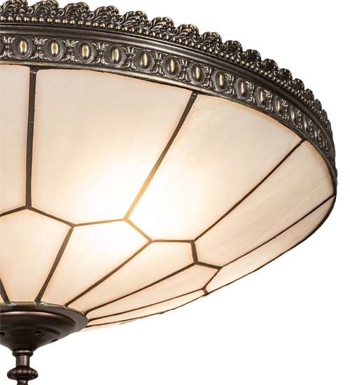 Vincent Honeycomb 4 Light 21" Wide Semi-Flush Bowl Ceiling Fixture with Clear, Frosted Glass Shade - Mahogany Bronze Finish