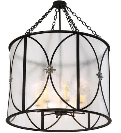 8 Light 37" Wide Taper Candle Pendant