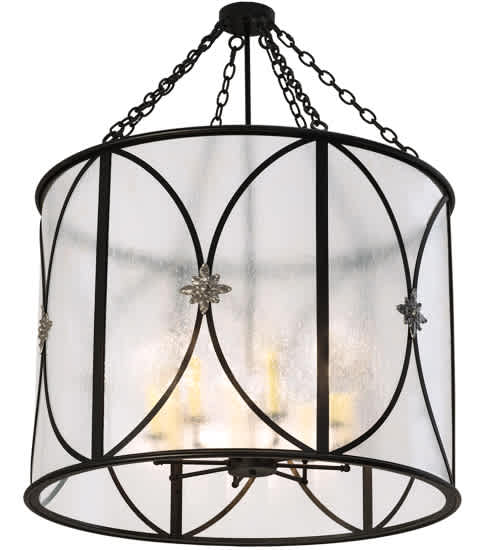 8 Light 37" Wide Taper Candle Pendant