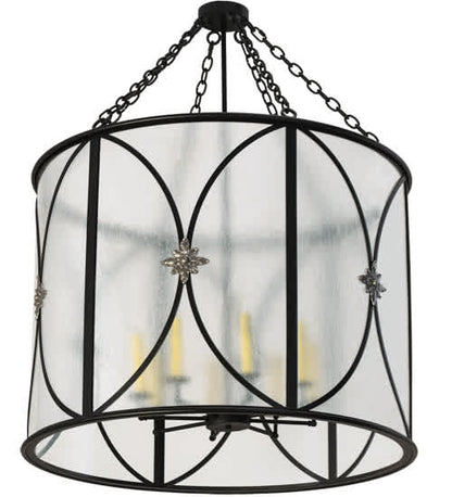 8 Light 37" Wide Taper Candle Pendant