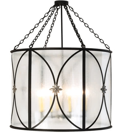 8 Light 37" Wide Taper Candle Pendant