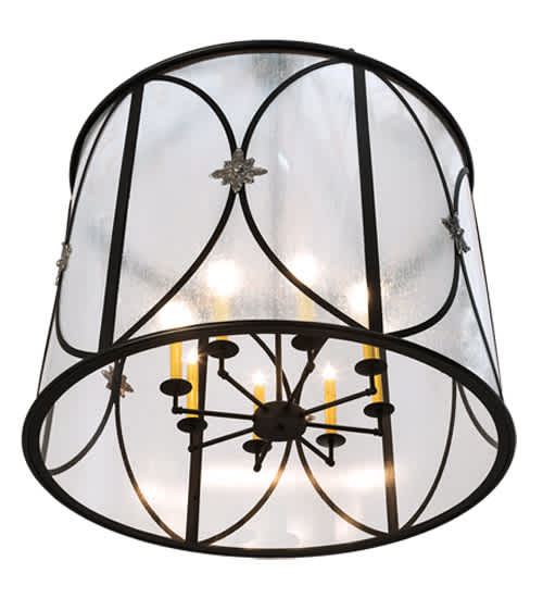 8 Light 37" Wide Taper Candle Pendant