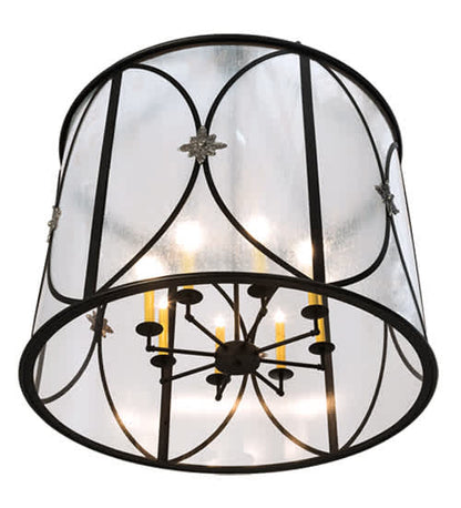 8 Light 37" Wide Taper Candle Pendant