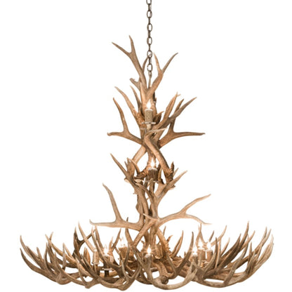 Meyda Tiffany Antlers 12 Light 52" Wide Antler Candle Style Chandelier