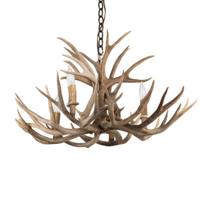 Meyda Tiffany Antlers 4 Light 30" Wide Antler Candle Style Chandelier