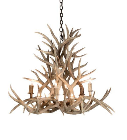 Antlers 8 Light 38" Wide Antler Candle Style Chandelier