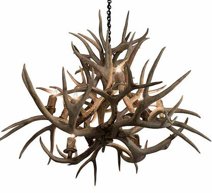 Antlers 8 Light 38" Wide Antler Candle Style Chandelier