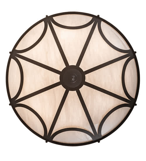 Carousel 8 Light 42" Wide Semi-Flush Bowl Ceiling Fixture - Hand Wrought Iron Finish
