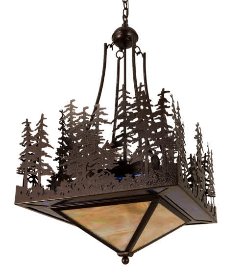 4 Light 28" Wide Abstract Pendant