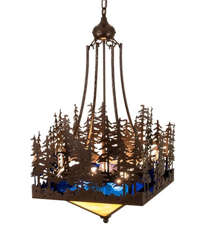 4 Light 28" Wide Abstract Pendant