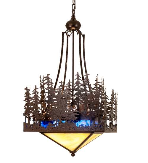 4 Light 28" Wide Abstract Pendant