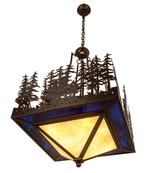 4 Light 28" Wide Abstract Pendant