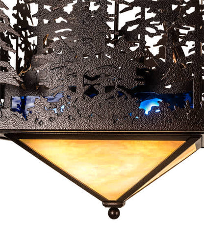 4 Light 28" Wide Abstract Pendant