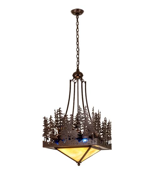 4 Light 28" Wide Abstract Pendant