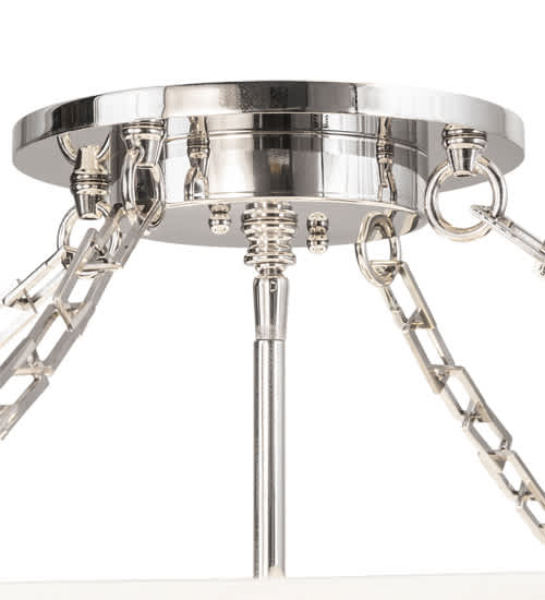 Cilindro 4 Light 24" Wide Semi-Flush Drum Ceiling Fixture - Polished Nickel Finish