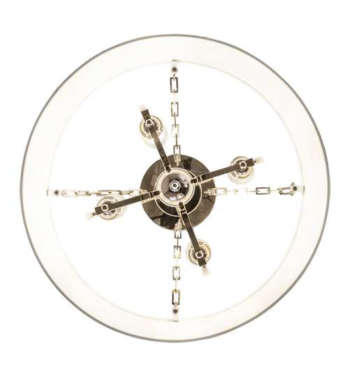 Cilindro 4 Light 24" Wide Semi-Flush Drum Ceiling Fixture - Polished Nickel Finish