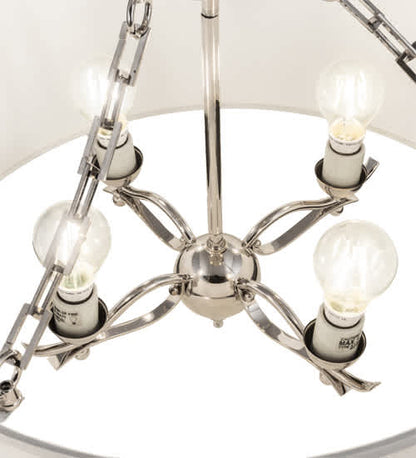 Cilindro 4 Light 24" Wide Semi-Flush Drum Ceiling Fixture - Polished Nickel Finish