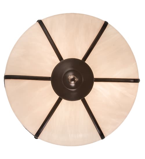 Arts and Crafts 3 Light 18" Wide Semi-Flush Bowl Ceiling Fixture with White Glass Shade - Craftsman Brown Finish