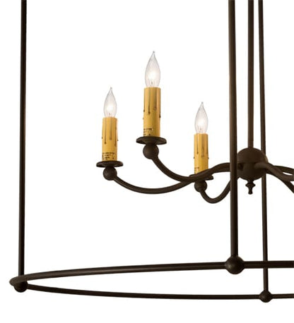 6 Light 42" Wide Taper Candle Pendant