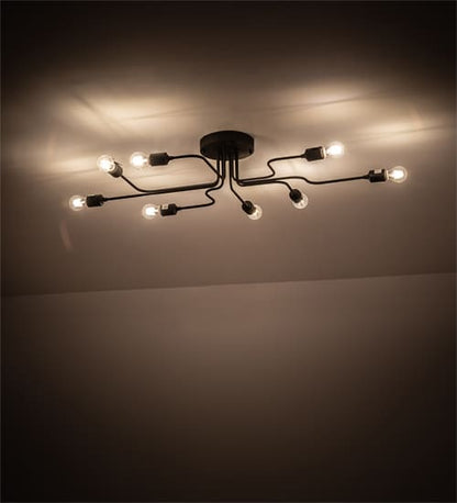 PipeDream Alva 8 Light 44" Wide Semi-Flush Linear Ceiling Fixture