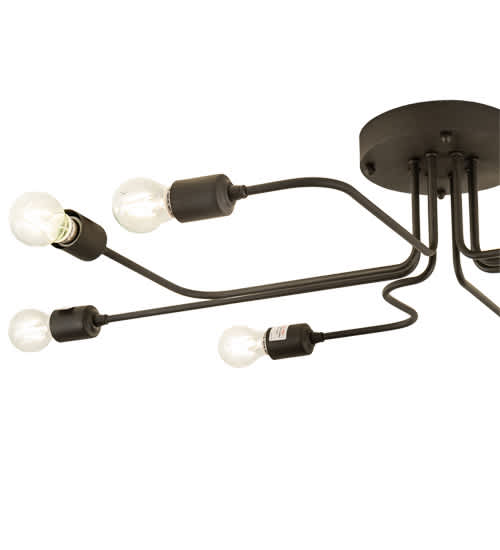 PipeDream Alva 8 Light 44" Wide Semi-Flush Linear Ceiling Fixture