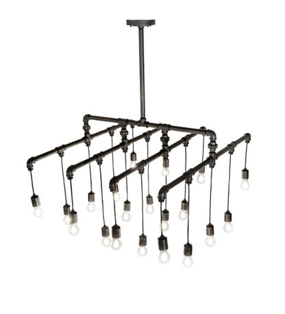 20 Light 51" Wide Abstract Linear Pendant