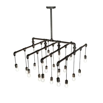 Meyda Tiffany 20 Light 51" Wide Abstract Linear Pendant