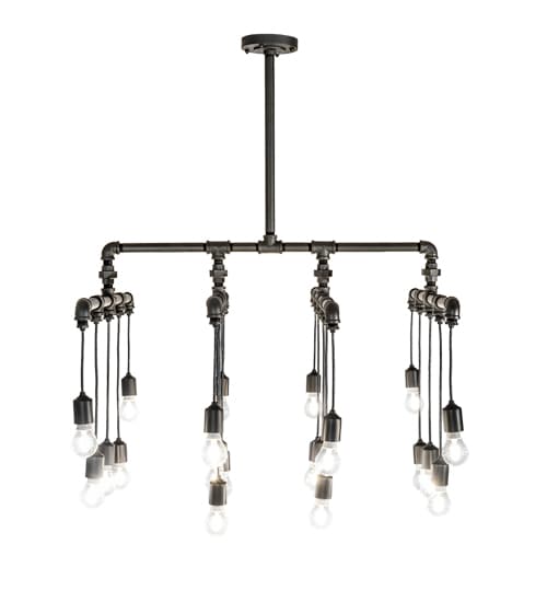 20 Light 51" Wide Abstract Linear Pendant