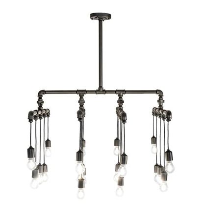 20 Light 51" Wide Abstract Linear Pendant