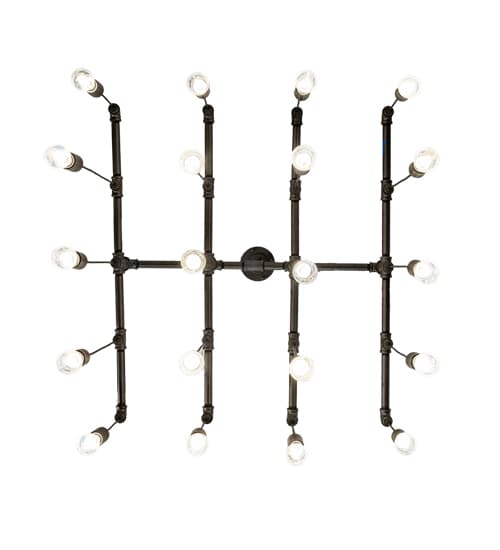 20 Light 51" Wide Abstract Linear Pendant