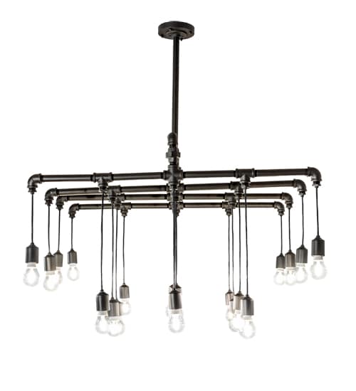 20 Light 51" Wide Abstract Linear Pendant