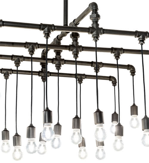 20 Light 51" Wide Abstract Linear Pendant