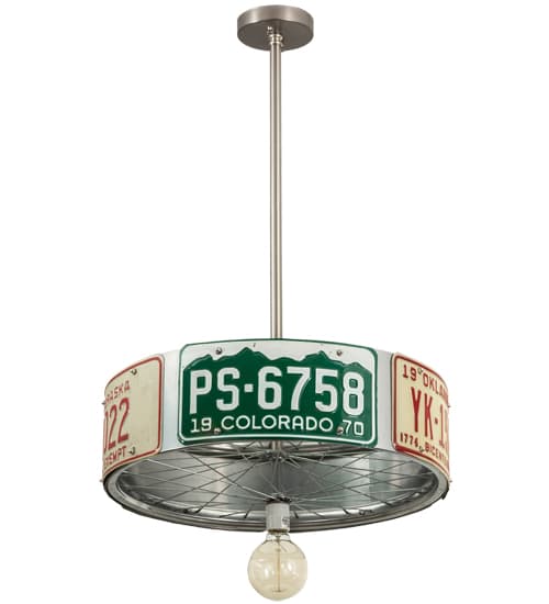 22" Wide Abstract Pendant