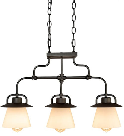 3 Light 24" Wide Linear Pendant