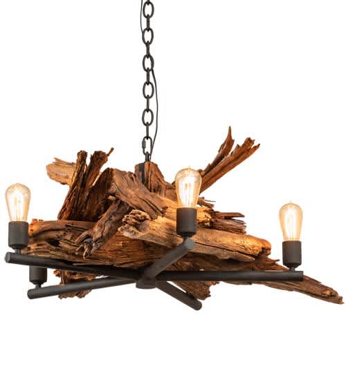 Driftwood 5 Light 35" Wide Abstract Chandelier