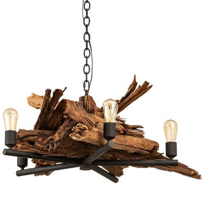 Driftwood 5 Light 35" Wide Abstract Chandelier