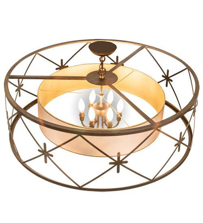 6 Light 36" Wide Pendant