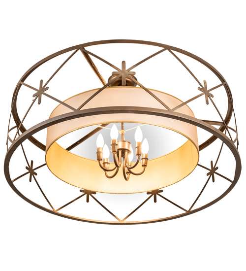6 Light 36" Wide Pendant