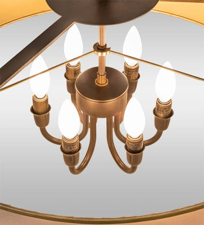 6 Light 36" Wide Pendant