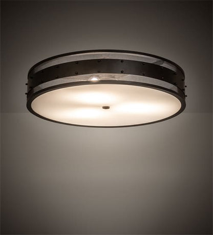 Nolan 3 Light 30" Wide Flush Mount Drum Ceiling Fixture